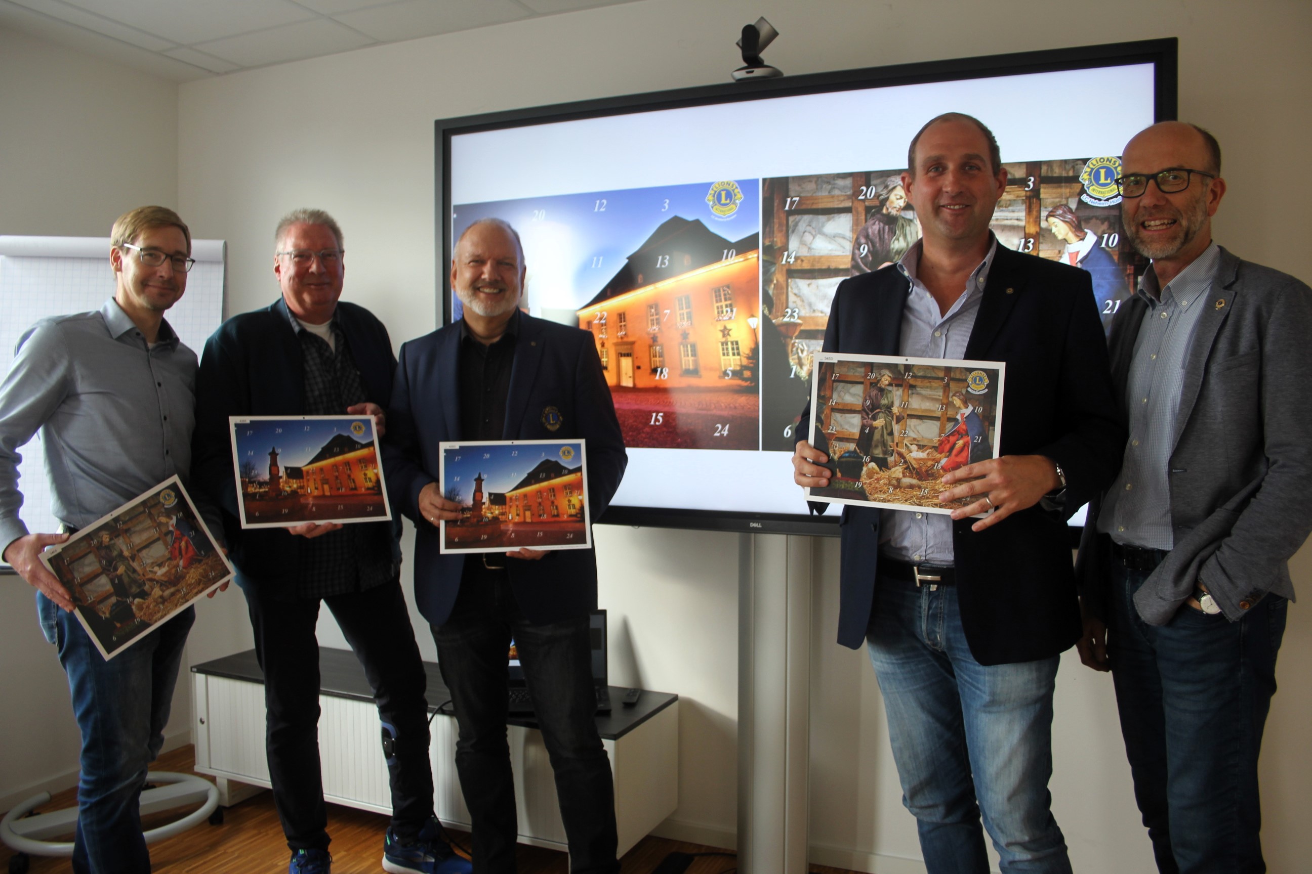 Frank Berting, Karl-Heinz Müller, Ulrich Sindern, Thomas Lanwehr und Rolf Niermann (v.li.) freuen sich schon auf den Erfolg des Lion-Adventskalenders in diesem Jahr.