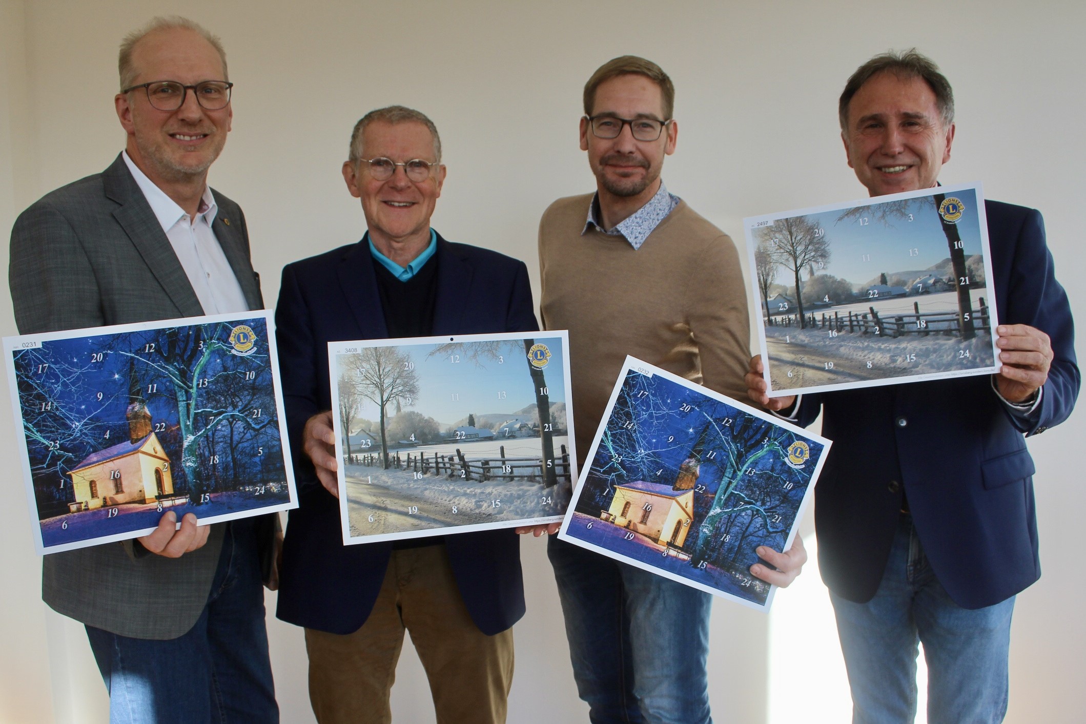 Dr. Martin Fuß, Dr. Ortwin Ruland, Frank Berting und Egon Kämmerer (v.li.) stellten den neuen Adventskalender vor.